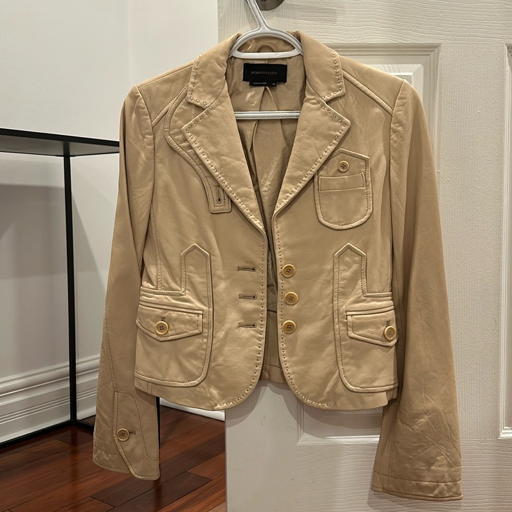 BCBG leather jacket